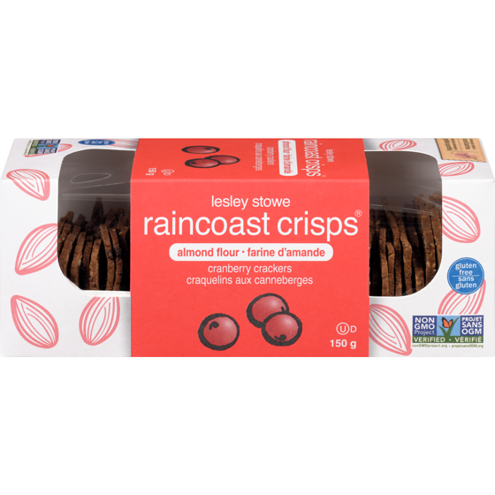 Lesley Stowe's Raincoast Crisps Cranberry Crackers 150 g, $5.33/100g