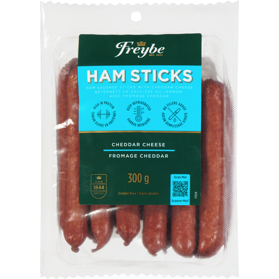 Freybe Ham Sausage Sticks With Cheddar Cheese 300 g, $4.00/100g