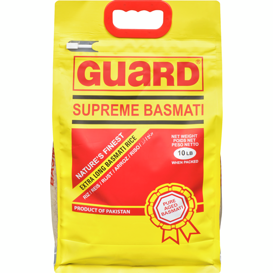 Guard Extra Long Basmati Rice Supreme Basmati 4.54 kg, $0.51/100g