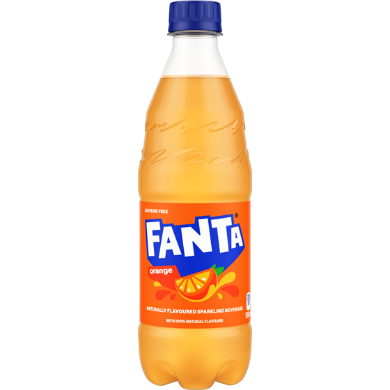 FANTA Soda Orange Bottles 500 ml, $0.50/100ml
