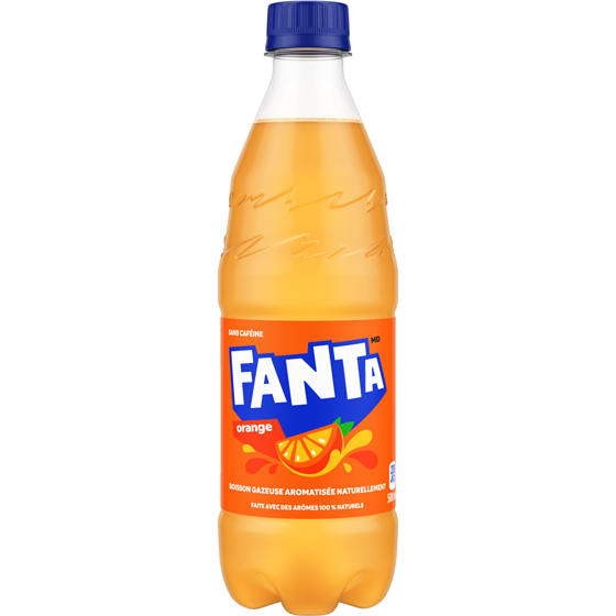 Fanta Orange Bouteilles 500 ml, 0,76 $/100ml