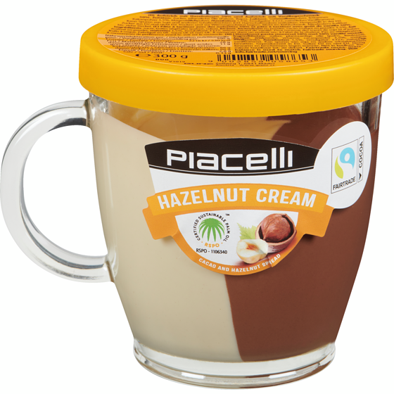 Piacelli Hazelnut And Vanilla Duo Spread In A Reusable Jar 300 g, $2.50/100g