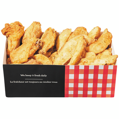 null 4 Chicken Wings & Potato Wedges (After 11am) 462 g, $1.95/100g