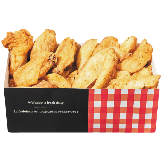 null 4 Chicken Wings & Potato Wedges (After 11am) 462 g, $1.95/100g