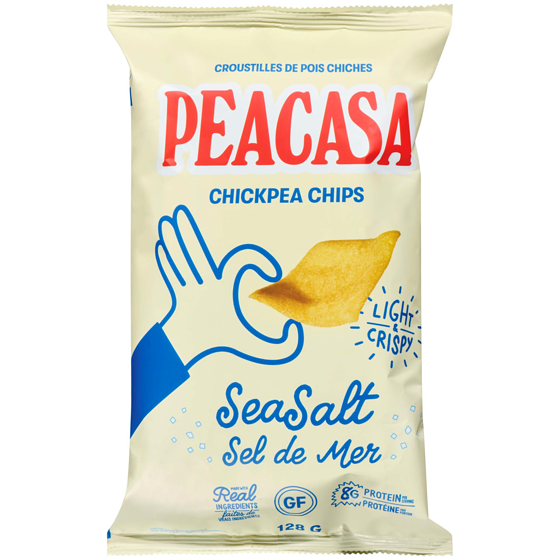 Peacasa Chickpea Chips Sea Salt 128 g, $4.68/100g