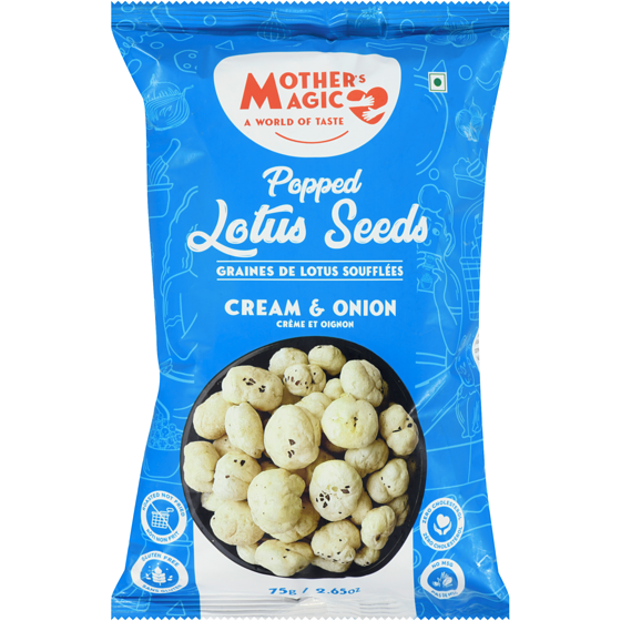 Mother's Magic Popped Lotus Seed, Cream & Onion 75 g, $7.32/100g