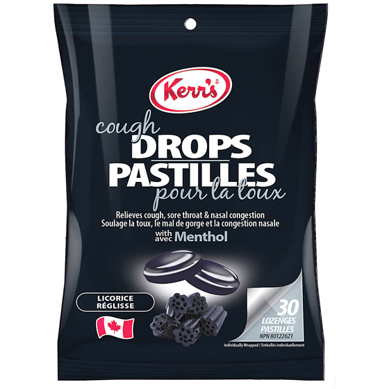 Kerr’s Pastilles pour la toux réglisse 30 ea, 0,13 $/1ch