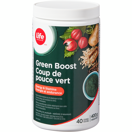 Life Brand Green Boost Energy & Stamina Pineapple Flavour 400 g, $7.09/100g