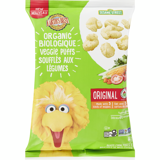 Earth's Best Organic Original Veggie Garden Corn Puffs 44 g, $9.75/100g