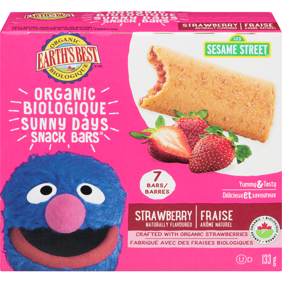 Earth's Best Sunny Days Snack Bars Organic Strawberry 133 g, $3.75/100g