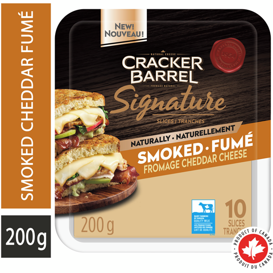 Cracker Barrel Fromage Cheddar Fumé Signature 200 g, 3,00 $/100g