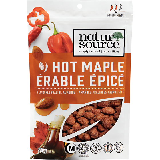 Natursource Flavoured Praline Almonds Hot Maple Medium 550 g, $3.09/100g