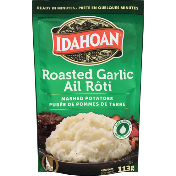 Idahoan Potatoes Mashed Roasted Garlic 113 g, $2.47/100g