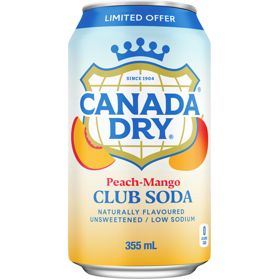 Canada Dry Club Soda, Peach-Mango 12-Pack 12x355.0 ml, $0.20/100ml