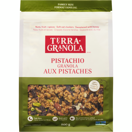 Terra Breads Pistachio Granola 800 g, $2.50/100g