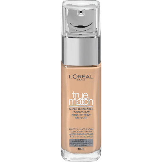 L'Oreal Paris True Match Foundation With Hyaluronic Acid & Moisturizing Care Peach 30 ml, $66.63/100ml