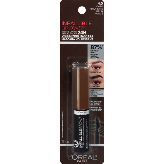 L’Oréal Mascara volumisant pour sourcils infallible brun foncé 4 ml, 425,25 $/100ml
