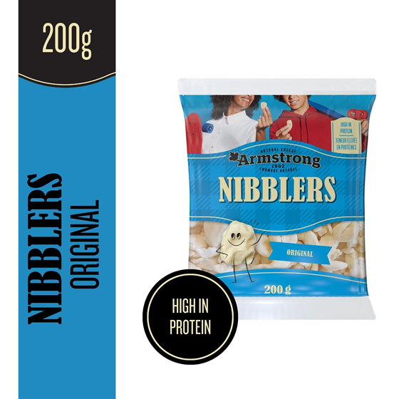 Armstrong Nibblers Original Natural Cheese Snacks 200 g, $3.25/100g