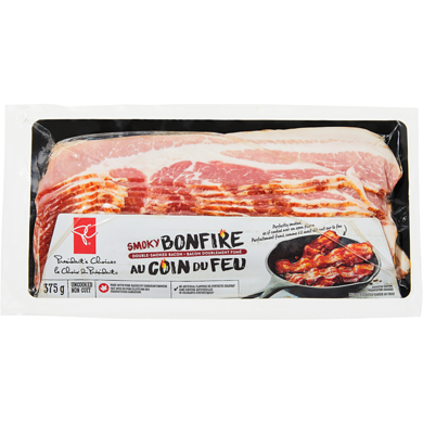le Choix du Président Bacon doublement fumé au coin du feu 375 g, 2,67 $/100g