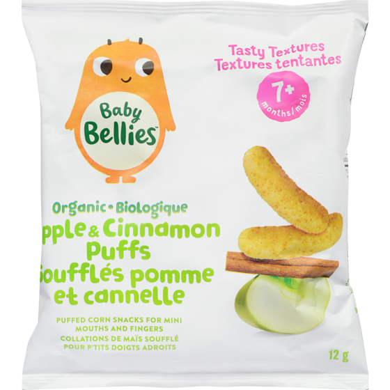 Baby Bellies Soufflés pomme et cannelle biologique 7+ mois 12 g, 10,75 $/100g