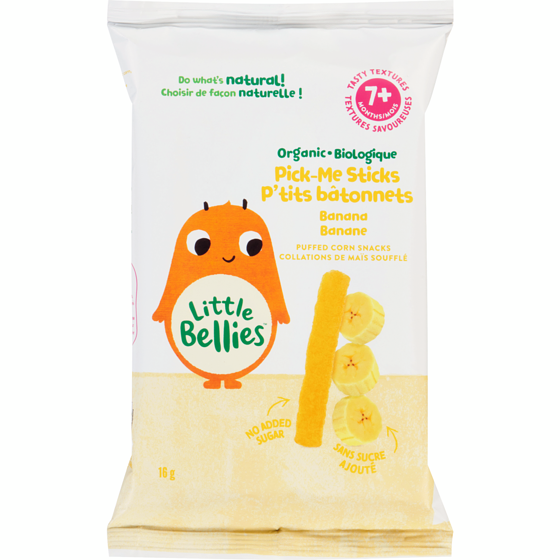 Little Bellies Biologique p'tits batonnets banane 16 g, 21,81 $/100g
