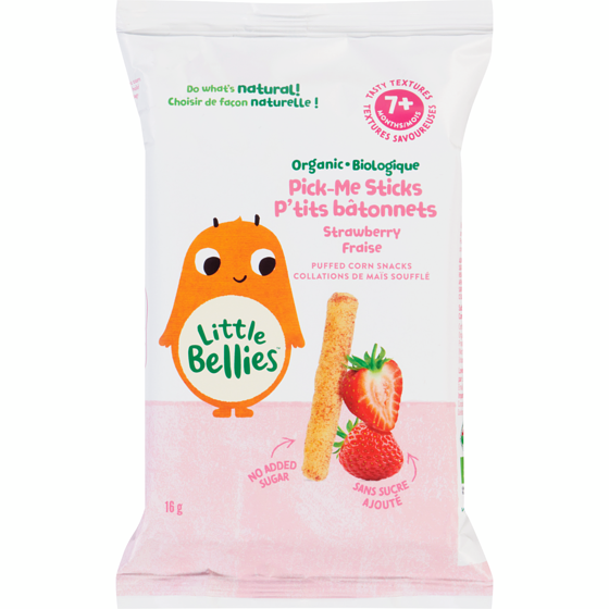 Little Bellies Biologique p'tits batonnets fraise 16 g, 21,81 $/100g