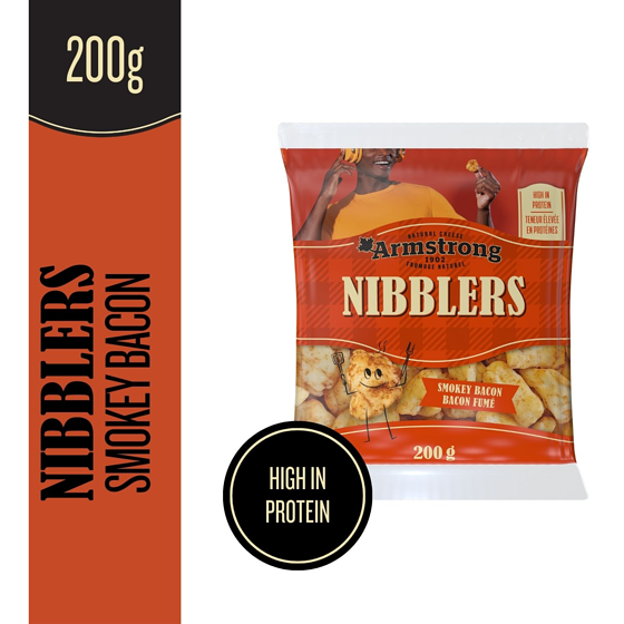 Armstrong Nibblers Smokey Bacon Natural Cheese Snacks 200 g, $2.50/100g