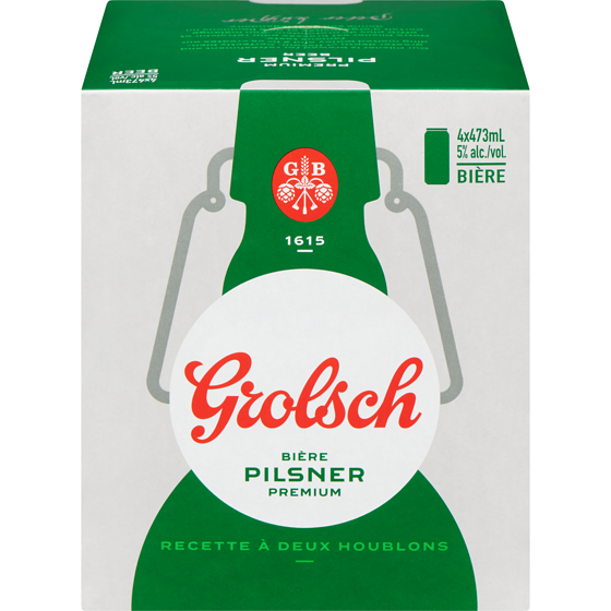 Grolsch Bière Pilsner Premium (Pièce d’identité requise au moment du ramassage) 4x473.0 ml, 0,58 $/100ml
