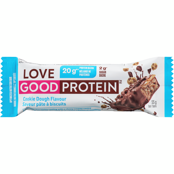 LoveGoodFats Optimized Nutrition Bar Cookie Dough Flavour 55 g, $8.16/100g