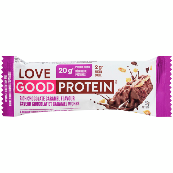 LoveGoodFats Optimized Nutrition Bar Rich Chocolate Caramel Flavour 55 g, $8.16/100g