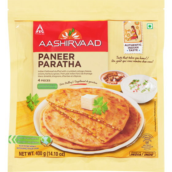 Aashirvaad Paneer Paratha 400 g, $1.50/100g
