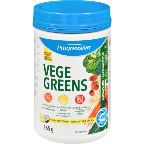 Progressive VegeGreens Superfoods Pineapple Coconut 265 g, $19.43/100g