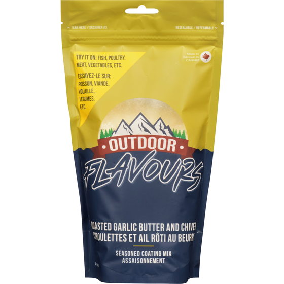 Outdoor Flavours Assaisonnement ciboulettes et ail rôti au beurre 315 g, 2,86 $/100g