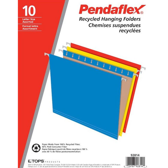 null Recycled Hanging Folders 10x1.0 ea, $1.60/1ea