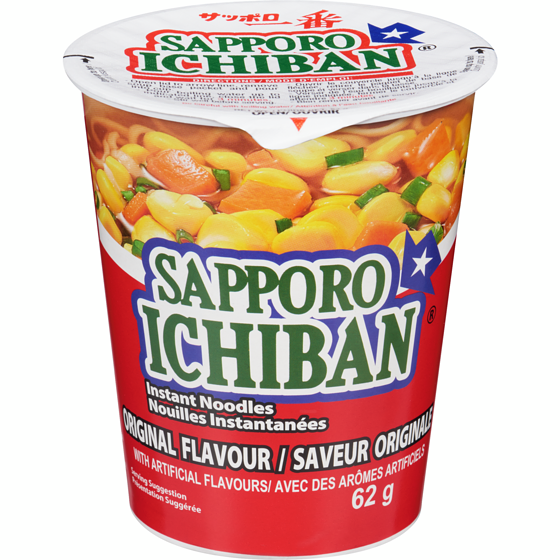 Sapporo Nouilles instantanées saveur originale 62 g, 3,21 $/100g