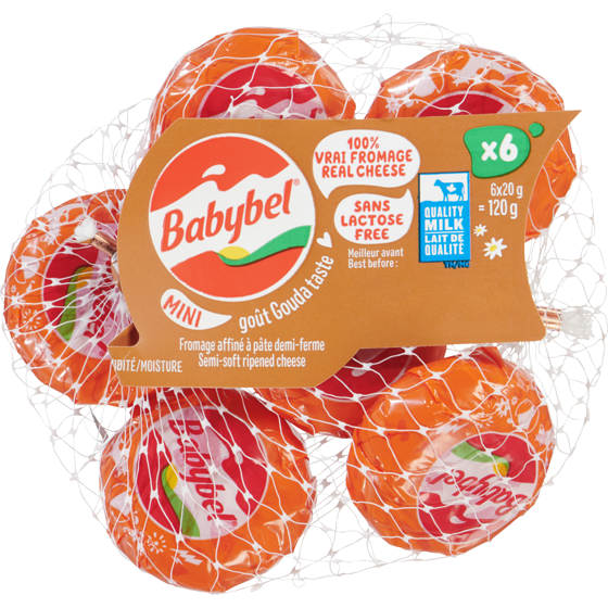 Babybel Semi-Soft Ripened Cheese Mini Gouda Taste 24% M.F. 120 g, $4.58/100g