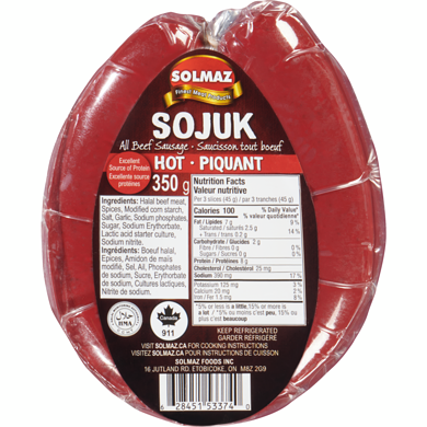 Solmaz Halal Sojuk Hot 350 g, $3.29/100g