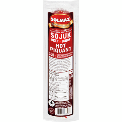Solmaz Halal Sojuk Beef Hot 350 g, $3.29/100g