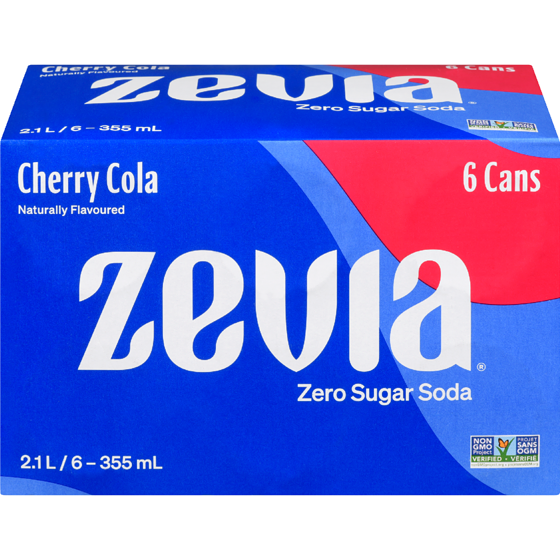 Zevia Zero Sugar Soda, Cherry Cola 6x355.0 ml, $0.38/100ml