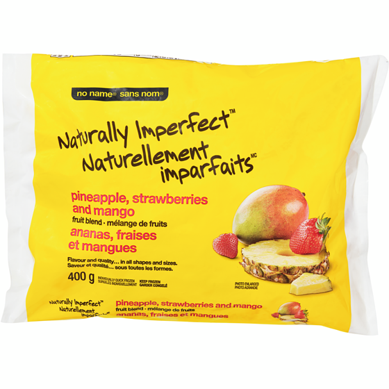 No Name Frozen Pineapple, Strawberries, and Mango Fruit Blend 400 g, $0.75/100g