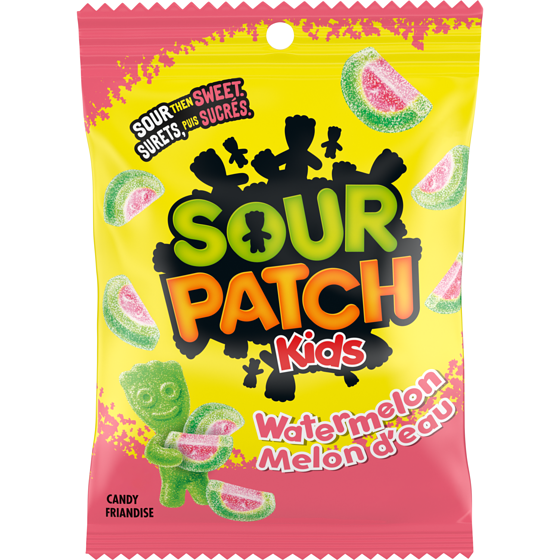 Maynards Sour Patch Kids Melon d’eau, friandise, friandise surette, friandise gélifiée 154 g, 2,14 $/100g