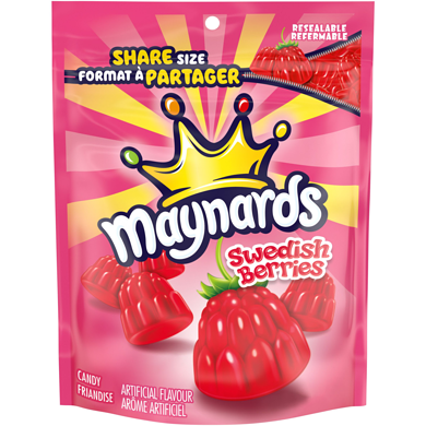 Maynards Swedish Berries Candy, Gummy Candy, Sharing Size 315 g, $1.11/100g