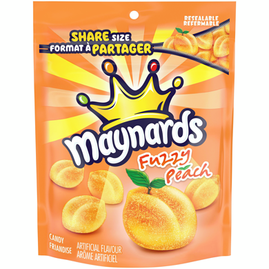 Maynards Fuzzy Peach Candy, Gummy Candy, Sharing Size 308 g, $1.14/100g