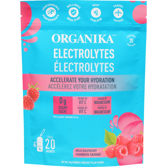 Organika Electrolytes Powder Wild Raspberry 70 g, $49.99/100g