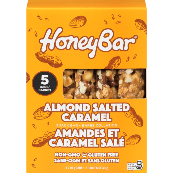 Honey Bar Snack Bar Almond Salted Caramel 200 g, $4.25/100g