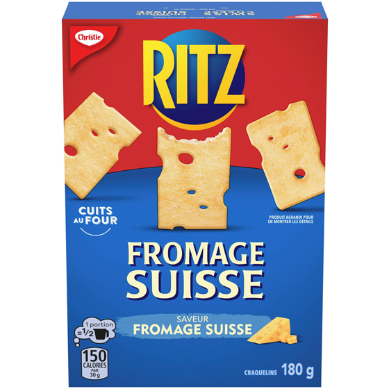 Christie Craquelins RITZ Fromage suisse, collation rapide et pratique 180 g, 2,78 $/100g