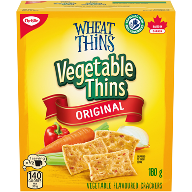 Christie Vegetable Thins Original Crackers 180 g, $1.38/100g