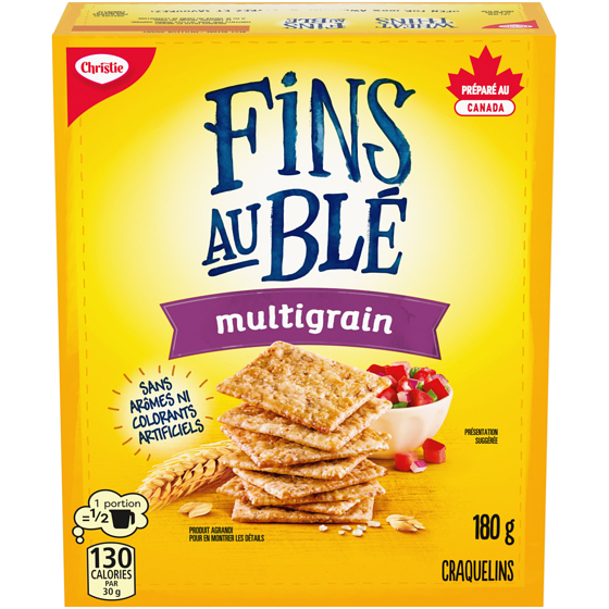 Christie Craquelins FINS AU BLÉ multigrain, Cuits avec la bonté du blé 180 g, 2,38 $/100g
