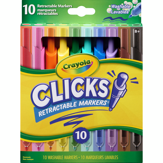 Crayola Clicks Retractable Markers,10-Pack 1 ea, $12.50/1ea