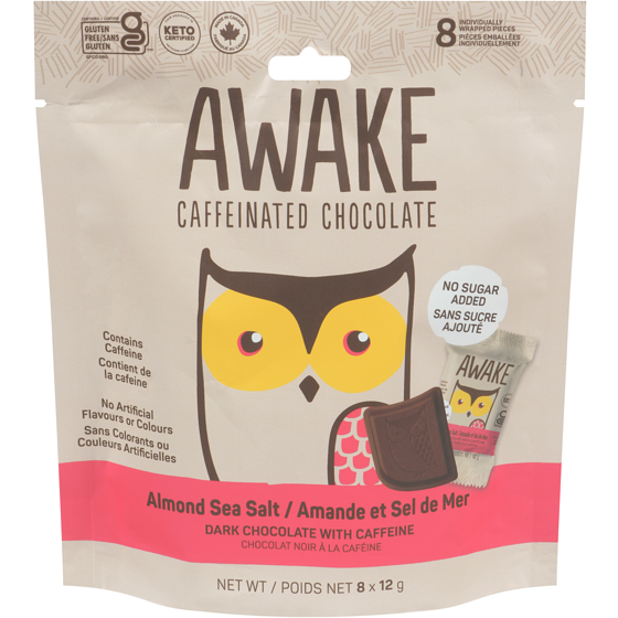 Awake Dark Chocolate Bites Almond Sea Salt 96 g, $8.32/100g